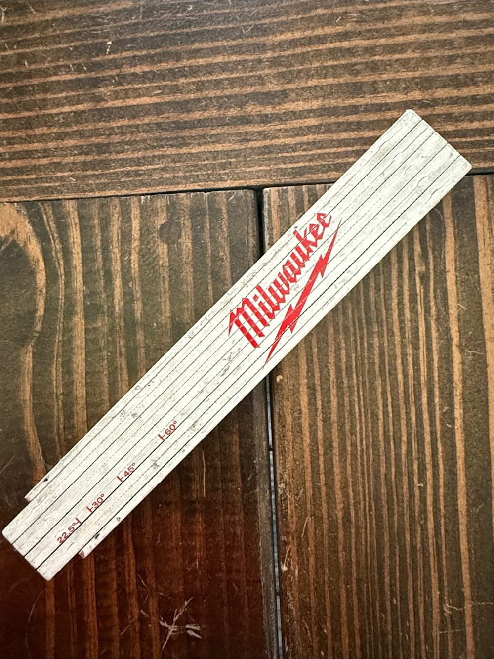 Milwaukee White & Red Branded Folding Ruler